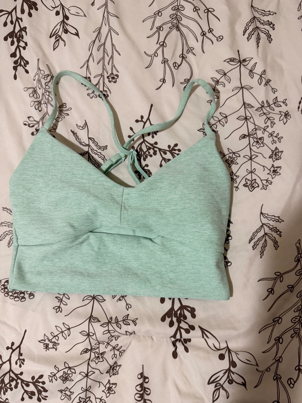 ALO Yoga Mint Green Strappy Sports Bralette